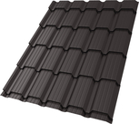 Профиль волновой "Квадро профи" ("Quadro Profi") в02 0,45 ПЭ RR 32 темно-коричневый