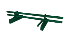 Снегозадержатель трубчатый под фальц Premium 45х25 RAL 6005 (1м)ОЦ