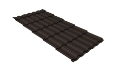 Металлочерепица "Квинта Юг" 0,5 Satin Matt RR 32 темно-коричневый