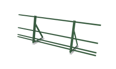 Ограждение кровельное со снегозадержателем на фальц Optima 0,65х2м RAL 6002