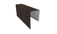 Планка П-образная заборная 17 0,45 Drap ST RR 32 темно-коричневый (2м)