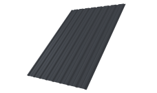 Профнастил С10B Grand Line 0,5 Rooftop Бархат RAL 7024 мокрый асфальт