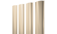 Штакетник Полукруглый Slim с прямым резом Grand Line 0,45 Drap TX RAL 1015 светлая слоновая кость