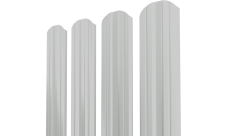 Штакетник Твин XL фигурный Grand Line 0,5 Сатин RAL 9003 сигнальный белый