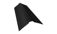 Планка конька фигурного 150x150 0,5 Rooftop Бархат RAL 9005 черный (2м)