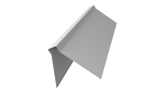 Планка конька плоского 220х50х220 0,45 Drap TX RAL 9003 сигнальный белый (3м)