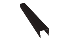 Планка П-образная заборная 20 0,4 PE-Matt-Double RAL 9005 черный (2м)