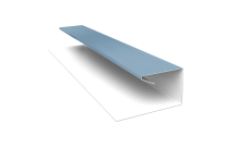 Планка П-образная завершающая сложная (КД) 0,45 Drap TX RAL 5024 пастельно-синий (2м)