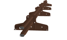 Снегозадержатель Стандарт Т4 d 40х20 RAL 8017 (3м)