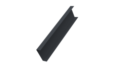 Декоративная накладка на столб универсальная 60х60 для забора жалюзи 0,45 Drap TwinColor RAL 7024 мокрый асфальт (2,5м)