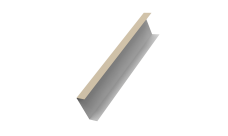 Декоративная накладка на столб универсальная 60х60 для забора жалюзи 0,5 Satin RAL 1015 светлая слоновая кость (1,8м)