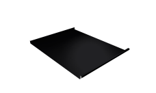 Фальц двойной стоячий Grand Line 0,5 Satin Matt TX с пленкой на замках RAL 9005 черный