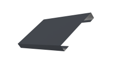 Ламель лицевая стартовая/финишная забора жалюзи Texas 80мм для калиток и ворот (с заполнением ламелями 150) Grand Line 0,5 Satin RAL 7024 мокрый асфальт