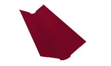 Планка ендовы верхней фигурной 100х100 Grand Line 0,45 PE с пленкой RAL 3003 рубиново-красный (2м)