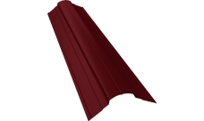 Планка конька фигурного 70х70 Grand Line 0,5 Satin с пленкой RAL 3005 красное вино (2м)