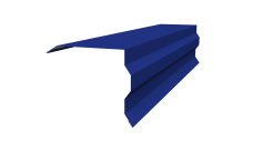 Планка торцевая фигурная 100х85 0,45 PE с пленкой RAL 5002 ультрамариново-синий (2м)