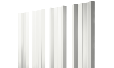 Штакетник М-образный A с прямым резом Grand Line 0,45 PE-Double RAL 9003 сигнальный белый