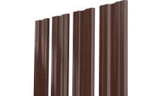 Штакетник Твин XL с прямым резом Grand Line 0,5 Атлас RAL 8017 шоколад