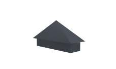 Колпак на полустолб для С8,С10 0,5 Rooftop Бархат с пленкой RAL 7024 мокрый асфальт