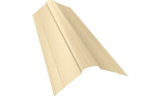 Планка конька фигурного 100х100 Grand Line 0,5 Satin с пленкой RAL 1015 светлая слоновая кость (2м)