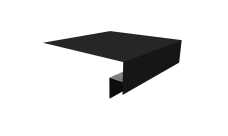 Планка околооконная сложная 200х50х18 (j-фаска) 0,45 Drap TR RAL 9005 черный (3м)