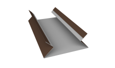 Планка угла внутреннего составная верхняя Экобрус Grand Line 0,45 Drap RAL 8017 шоколад (2м)