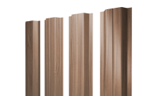 Штакетник П-образный A с прямым резом Grand Line 0,45 Print Elite Honey Wood TwinColor