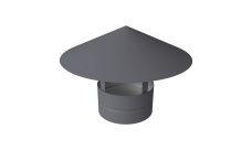 Дымник на трубу круглый d115 0,5 Satin с пленкой RAL 7004 сигнальный серый