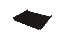 Кликфальц Pro Gofr Grand Line  0,5 PurPro Matt 275 с пленкой на замках RAL 9005 черный