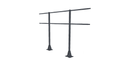 Ограждение кровельное для парапета на плоскую кровлю 2,0х1,2м RAL 7024