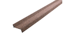 Планка примыкания Grand Line c базальтовой крошкой для мягкой кровли бронзовая 1,25м