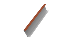 Декоративная накладка на столб универсальная 80х80 для забора жалюзи 0,5 Satin RAL 8004 терракота (3м)