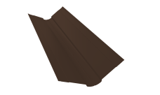 Планка ендовы верхней фигурной 100х100 Grand Line 0,45 Drap TX RAL 8017 шоколад (3м)