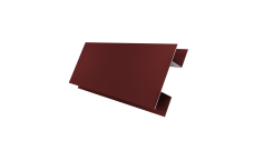 Планка H-образная стыковочная сложная 0,5 Satin с пленкой RAL 3011 коричнево-красный (2м)