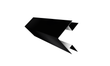 Планка угла внешнего сложного Блок-Хаус new Grand Line 0,45 Drap TX RAL 9005 черный (2м)