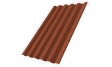 Профнастил НС35R Grand Line 0,5 Satin Matt TX RAL 8004 терракота