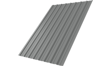 Профнастил С10A Grand Line 0,45 PE RAL 9006 бело-алюминиевый