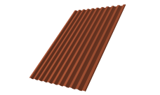 Профнастил С21R 0,45 Drap RAL 8004 терракота