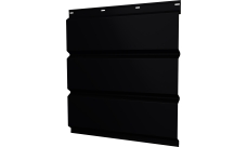 Софит металлический Классик v01 Grand Line без перфорации 0,45 Drap-double TX с пленкой RAL 9005 черный