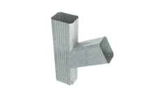 Тройник прямоугольный левый Vortex Lite Zn