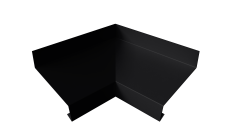 Угол отлива внутренний 70 Grand Line 0,45 PE-Double с пленкой RAL 9005 черный