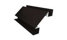 Угол внутренний сложный 75мм 0,5 Satin Matt RAL 9005 черный (2м)