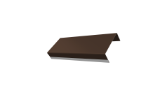 Ламель обратная стартовая/финишная забора жалюзи Texas 53мм для калиток и ворот (с заполнением ламелями 125) Grand Line 0,5 PurPro RAL 8017 шоколад