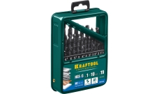 Набор сверл по металлу Kraftool HSS-G сталь М2(S6-5-2), 19шт (1-10мм) (29651-H19)