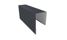 Планка П-образная заборная 17 Grand Line 0,4 PE с пленкой RAL 7024 мокрый асфальт (2м)