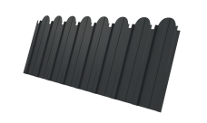 Профнастил C10A фигурный Grand Line 0,5 Satin Matt RAL 7016 антрацитово-серый