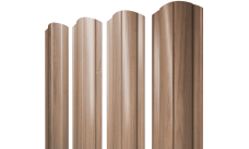 Штакетник Круглый фигурный Grand Line 0,45 Print Elite Honey Wood TwinColor