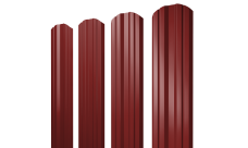 Штакетник Twin фигурный 0,5 Satin RAL 3011 коричнево-красный