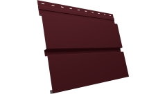 Софит металлический Квадро Брус v01 Grand Line без перфорации 0,45 PE с пленкой RAL 3005 красное вино