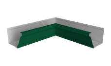 Угол желоба со сварным швом внутренний Vortex Lite 130мм RAL 6005 зеленый мох
